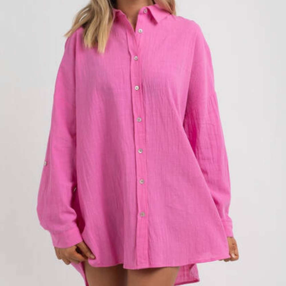 KALAMI SHIRT SWIM COVERUP - Picture 6 of 13